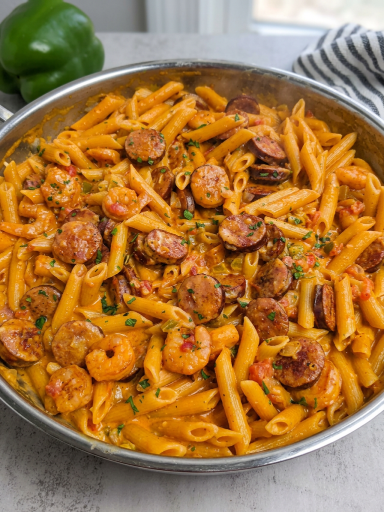 Chicken, Sausage & Shrimp Pasta